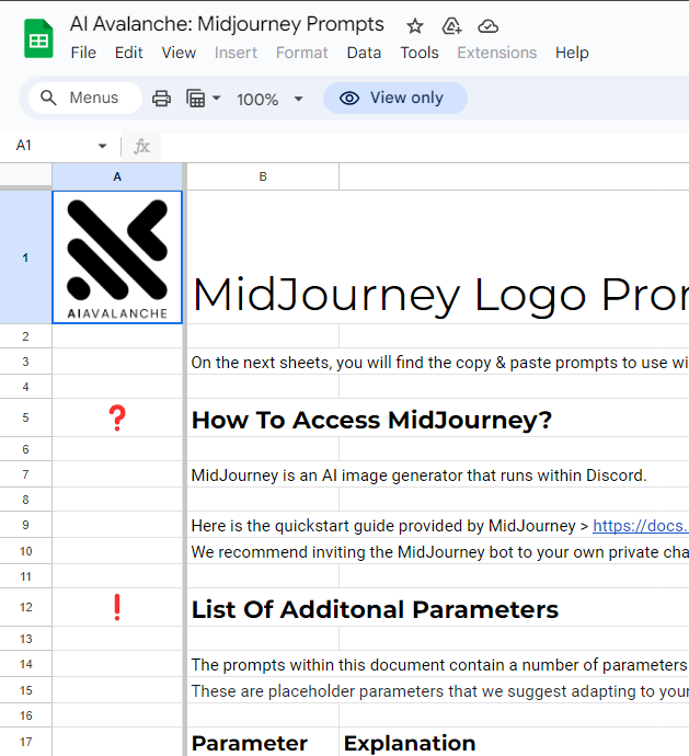 MidJourney - Logo Prompts Access Proof