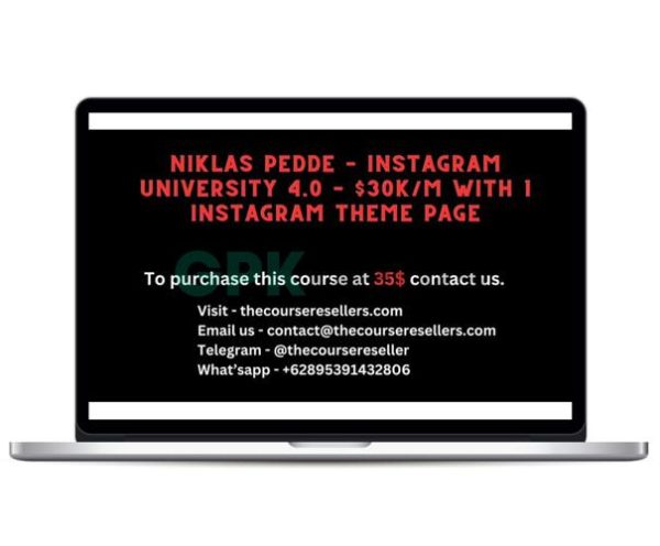 Niklas Pedde - Instagram University 4.0 - $30K per m With 1 Instagram Theme Page